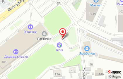 Заправочная станция РосГаз на Физкультурной улице на карте