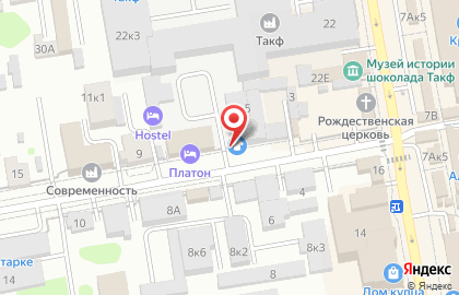 Гостиница "Платон" на карте