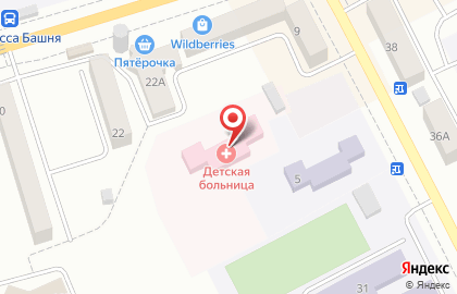 Детская больница в Челябинске на карте