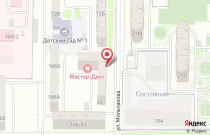 Ателье Строчка на улице Мильчакова на карте
