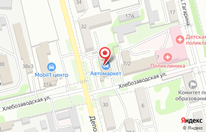 Автомаркет на Хлебозаводской улице на карте