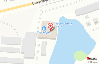 Магазин строительных материалов СтройДвор на Центральной улице на карте