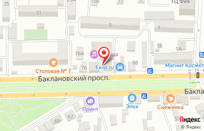 Электронный дискаунтер Ситилинк на Баклановском проспекте на карте