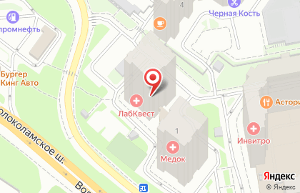 Медицинская лаборатория LabQuest на улице Игоря Мерлушкина в Красногорске на карте