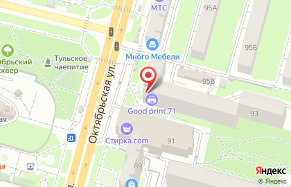 Торгово-монтажная компания Профтехресурс на Октябрьской улице на карте
