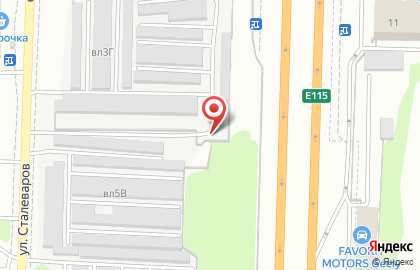 Автостоянка Мгса на улице Сталеваров на карте