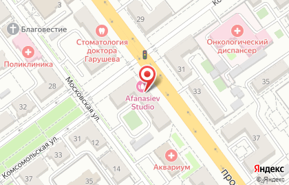 Студия красоты Afanasiev Studio на проспекте Ленина, 32 на карте
