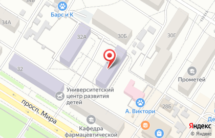 Омский государственный технический университет в Советском округе на карте