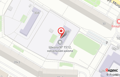 Школа №1512 с дошкольным отделением на улице Молдагуловой, 30б на карте