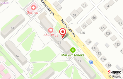 Магазин у дома Бристоль на Минской улице на карте