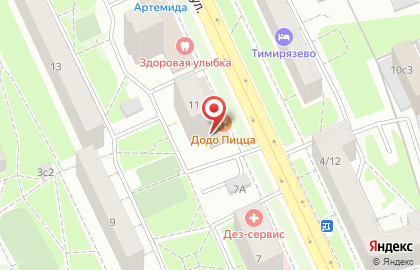 11 на Тимирязевской улице на карте