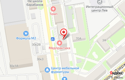 Медицинский центр Медпрактика на улице Красина на карте