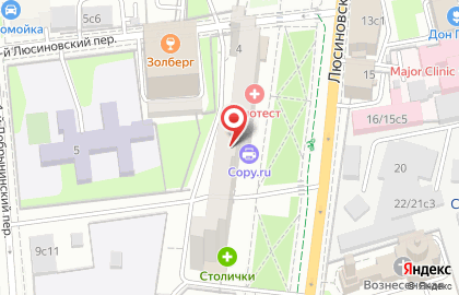 Мосгортранс на Люсиновской улице на карте