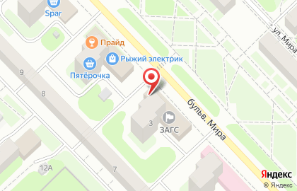 Юридический центр Практика в Нижнем Новгороде на карте