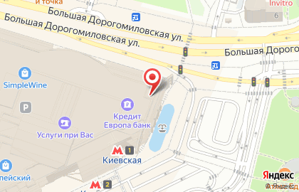 Интим-магазин Он и она на площади Киевского Вокзала на карте