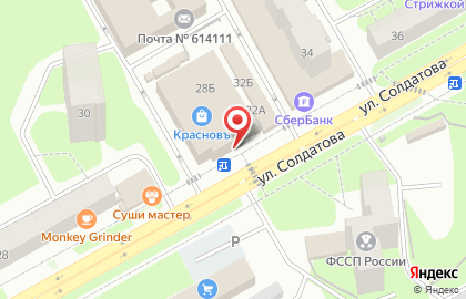 Супермаркет Семья в Перми на карте