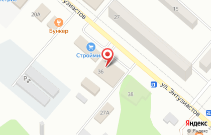 Продуктовый магазин Королевский, продуктовый магазин на улице Энтузиастов на карте