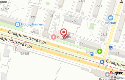 Магазин одежды для беременных на Ставропольской, 129 на карте
