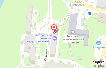 Продовольственный магазин на Новгородской улице на карте