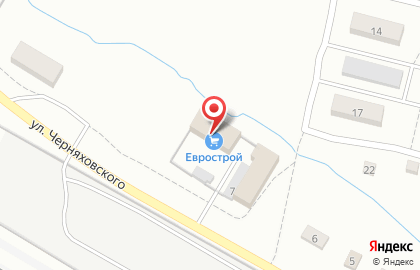 Строительный магазин Еврострой, строительный магазин на улице Черняховского на карте