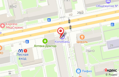 Овощная лавка на Кантемировской улице на карте