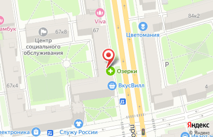 Озерки Дрогери на проспекте Стачек на карте