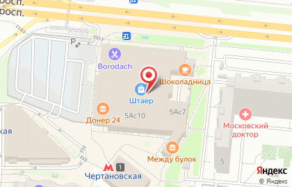 Магазин женской обуви Gabor в ТЦ ​Штаер-Чертаново на карте