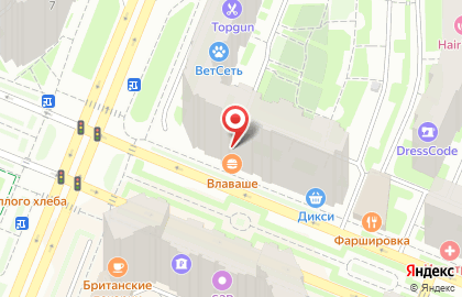 Сеть пекарен-кондитерских Цех85 в Санкт-Петербурге на карте