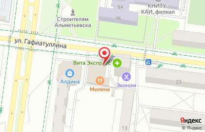 Магазин разливного пива Пивоман на улице Гафиатуллина на карте