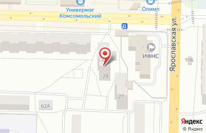 Банкомат АВТОВАЗБАНК, Комсомольский район на Ярославской улице на карте