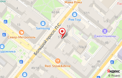 Барбершоп Topgun в Петроградском районе на карте