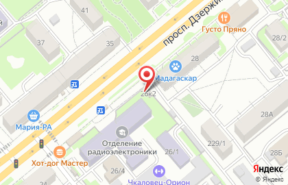 Розничный магазин на проспекте Дзержинского на карте