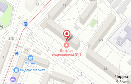 Детская поликлиника № 1 в Волгограде на карте