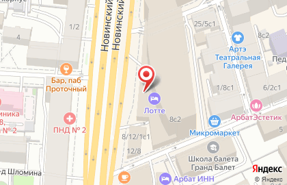 Коммерческий банк Новый Московский Банк на Новинском бульваре на карте