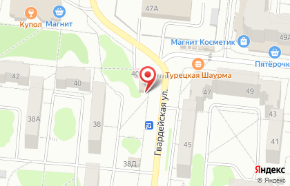 Магазин Дионис на Гвардейской улице на карте