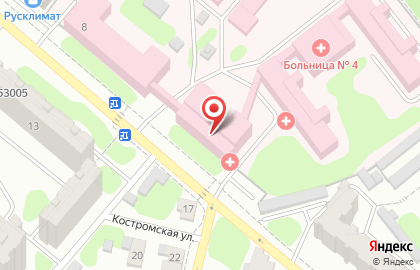 Городская клиническая больница №4 на улице Шошина на карте
