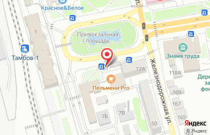 Супермаркет Огонек на Привокзальной площади на карте