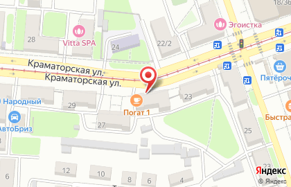 Универсам Одна цена на Краматорской улице на карте