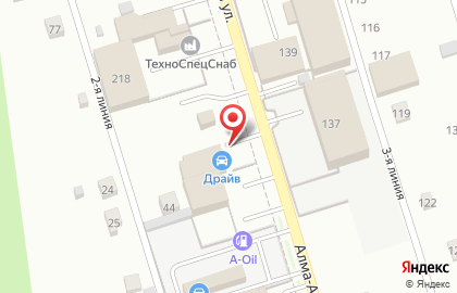 Драйв на Алма-Атинской улице на карте