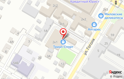 Специализированный спортивный магазин Триал-Спорт на улице Гоголя на карте