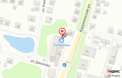 Супермаркет Пятёрочка на Калининской улице на карте