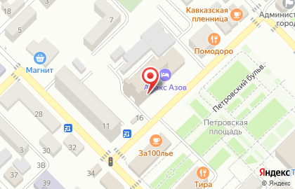 Ростовский филиал Банкомат, АКБ Банк Москвы в Азове на карте