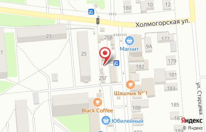 Киоск по продаже колбасных изделий на Холмогорской улице на карте