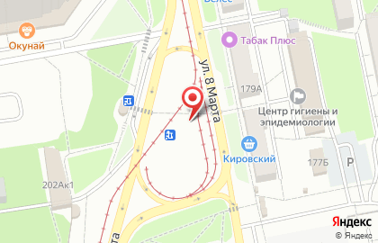 Киоск по продаже хлебобулочных изделий в Чкаловском районе на карте