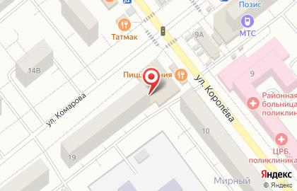 Стоматологический кабинет ДентАл на улице Комарова на карте