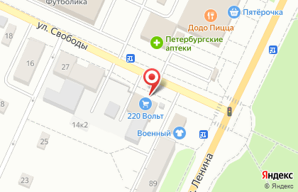 Магазин продовольственных товаров в Красносельском районе на карте