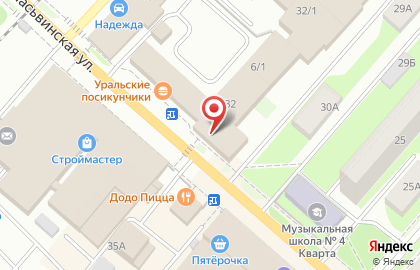 Торгово-производственная компания ОКНА ВЕКА в Закамске на карте