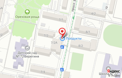 Продовольственный магазин Колокольчик на проспекте Ворошилова на карте