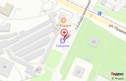 СТО Газпром на улице Пушкина на карте