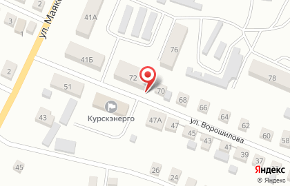 1C на улице Ворошилова на карте